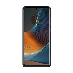 Telefontok Motorola Moto G85 5G - fekete szilikon hátlap tok-1