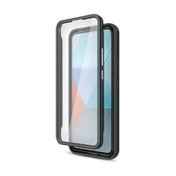 iPhone 16 Pro Max telefontok - Tech- Protect SHELLBOX - MagSafe kompatibilis, 360°-os, átlátszó/fekete tok ﻿-2