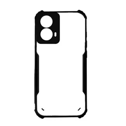 Motorola Moto G85 5G telefontok - fekete / átlátszó ütésálló hátlap tok-1