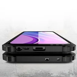 Xiaomi Redmi 9 telefontok - Defender II fekete ütésálló hátlap tok-3