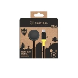 TACTICAL Recce 3.20 - Apple Watch okosóra töltő, fekete/citromsárga, Type-C (USB-C) szövet kábellel-2