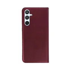 Samsung Galaxy S24 FE telefontok - Smart Magnetic burgundy szilikon keretes mágneses könyvtok-2