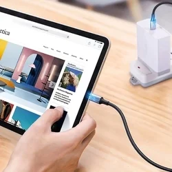 Ugreen US316 kábel - Type-C (USB-C) / Type-C (USB-C) fekete szövet kábel 1,5m, 100W-1