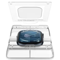 Spigen ELITE SHIELD EZ FIT - okosóra fólia - Apple Watch 10 (42 mm) okosórához (2db) + felhelyezést segítő-1