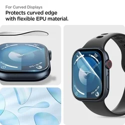 Spigen ELITE SHIELD EZ FIT - okosóra fólia - Apple Watch 10 (46 mm) okosórához (2db) + felhelyezést segítő-3