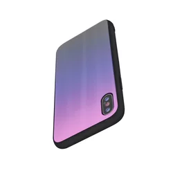 Telefontok Samsung Galaxy A20 - pink-fekete üveg hátlaptok-3