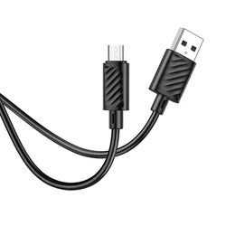 HOCO X88 kábel - USB / MicroUSB fekete kábel, 2,4A-2