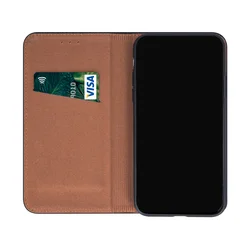 Samsung Galaxy A16 5G - Eredeti bőr Smart fekete mágneses szilikon keretes könyvtok-4