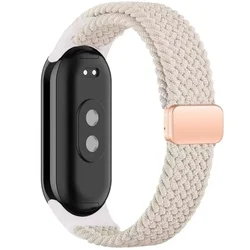Xiaomi Smart Band 8 / 9 / 10 / NFC okosóra szíj - Tech- Protect Nylonmag - bézs szövet szíj-1