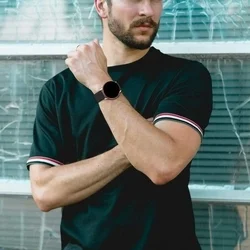 Huawei Watch GT 5 (46 mm) okosóra szíj - fekete szilikon szíj-3