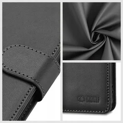 Xiaomi Redmi 14C - Tech- Protect Wallet - fekete bőr könyvtok, ráhajtófüllel ﻿-3
