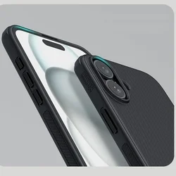iPhone 16 telefontok - Nillkin Super Frosted - fekete hátlap tok-2