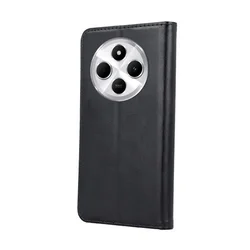Xiaomi Redmi 14C telefontok - Smart Magnetic fekete szilikon keretes mágneses könyvtok-2