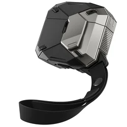 Supcase Matrix - AirPods 4 tartó - fekete ütésálló tok, csuklópánttal-2