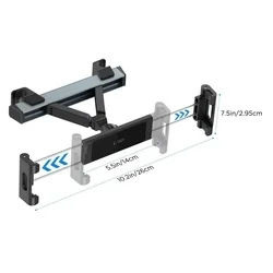 Tech- Protect V3 - fejtámlára rögzíthető, 360 fokban elforgatható fekete tablet tartó ﻿-3