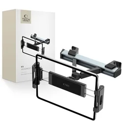 Tech- Protect V3 - fejtámlára rögzíthető, 360 fokban elforgatható fekete tablet tartó ﻿-8