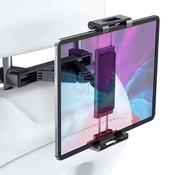 Tech- Protect V3 - fejtámlára rögzíthető, 360 fokban elforgatható fekete tablet tartó ﻿-5