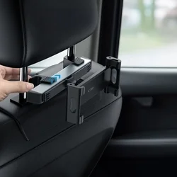 Tech- Protect V3 - fejtámlára rögzíthető, 360 fokban elforgatható fekete tablet tartó ﻿-7