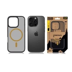 Tactical MagForce telefontok - iPhone 16 Pro Max - MagSafe kompatibilis áttetsző fekete/sárga műanyag hátlap tok-2