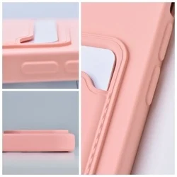 Samsung Galaxy A16 5G telefontok - Forcell Card - pink kártyatartós szilikon hátlap tok-2