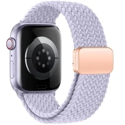 Apple Watch 6/7/8/9/10/SE (40 / 41 / 42 mm) okosóra szíj - Tech- Protect Nylonmag - kékeslila szövet szíj-1