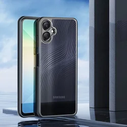 Samsung Galaxy A06 - DUX DUCIS Aimo - átlátszó hátlap tok, fekete kerettel-4