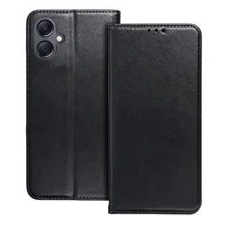 Samsung Galaxy A06 telefontok - Smart Magnetic fekete szilikon keretes mágneses könyvtok-3