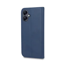 Samsung Galaxy A06 telefontok - Smart Magnetic kék szilikon keretes mágneses könyvtok-1