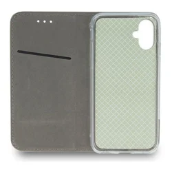 Samsung Galaxy A06 telefontok - Smart Magnetic kék szilikon keretes mágneses könyvtok-3