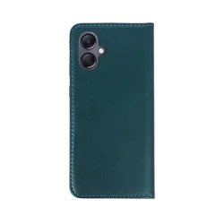 Samsung Galaxy A06 telefontok - Smart Magnetic zöld szilikon keretes mágneses könyvtok-2