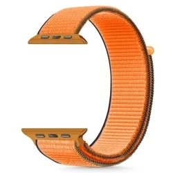Apple Watch 6/7/8/9/10/SE/ULTRA 1/2 (44 / 45 / 46 / 49 MM) okosóra szíj - Tech- Protect Nylon - narancssárga szövet szíj-1