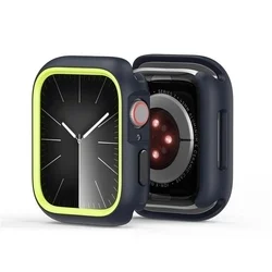 Dux Ducis Bamo - műanyag védő keret Apple Watch 7/8/9 (45 mm) okosórához fekete/zöld ﻿-1