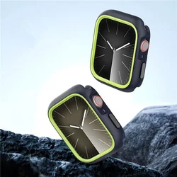 Dux Ducis Bamo - műanyag védő keret Apple Watch 7/8/9 (45 mm) okosórához fekete/zöld ﻿-4