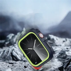 Dux Ducis Bamo - műanyag védő keret Apple Watch 7/8/9 (45 mm) okosórához fekete/zöld ﻿-5