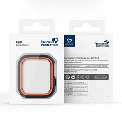 Dux Ducis Bamo - műanyag védő keret Apple Watch 7/8/9 (45 mm) okosórához fekete/narancssárga-3