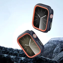 Dux Ducis Bamo - műanyag védő keret Apple Watch 7/8/9 (45 mm) okosórához fekete/narancssárga-2