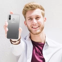 Telefontok Samsung Galaxy A60 - átlátszó szilikon tok-7