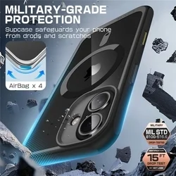 Telefontok iPhone 16 - SUPCASE UB MAG MAGSAFE fekete-átlátszó ütésálló tok-8