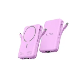 Powerbank: TECH-PROTECT PB31 - MagSafe kompatibilis powerbank 10000mAh, levendula-3