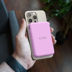 Powerbank: TECH-PROTECT PB31 - MagSafe kompatibilis powerbank 10000mAh, levendula-7