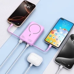 Powerbank: TECH-PROTECT PB31 - MagSafe kompatibilis powerbank 10000mAh, levendula-8