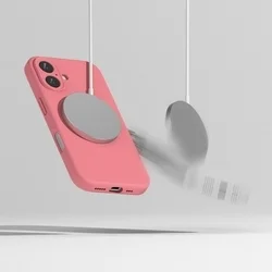 Telefontok iPhone 16 - RINGKE SILICONE MAGNETIC MAGSAFE pink hátlap tok-4