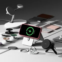 Telefontok iPhone 16 - RINGKE SILICONE MAGNETIC MAGSAFE pink hátlap tok-5