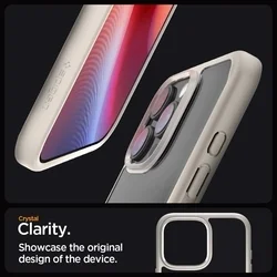 Telefontok iPhone 16 Pro - SPIGEN ULTRA HYBRID - átlátszó/titánium szilikon tok-8