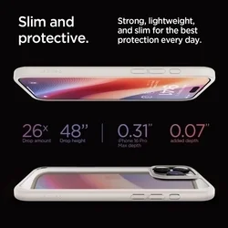 Telefontok iPhone 16 Pro - SPIGEN ULTRA HYBRID - átlátszó/titánium szilikon tok-12