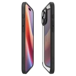 Telefontok iPhone 16 Pro - SPIGEN ULTRA HYBRID - átlátszó/fekete szilikon tok-7