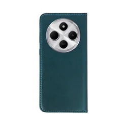 Xiaomi Redmi 14C telefontok - Smart Magnetic zöld szilikon keretes mágneses könyvtok-2