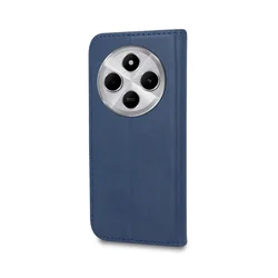 Xiaomi Redmi 14C telefontok - Smart Magnetic kék szilikon keretes mágneses könyvtok-1