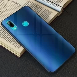 Telefontok Huawei P Smart 2019 - kék üveg hátlaptok-2