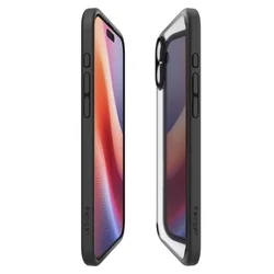 Telefontok iPhone 16 - SPIGEN ULTRA HYBRID - átlátszó/fekete szilikon tok-2